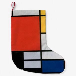 Mondrian Komposition Red Yellow Blue Black Kleiner Weihnachtsstrumpf