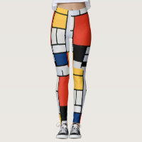 Mondrian Komposition Red Yellow Blue Black
