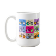 Mondrian Kunst-Fahrrad-Gitter-Tasse