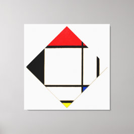 MONDRIAN - LOZENGE ZUSAMMENSETZUNG MIT ROT - 1925  LEINWANDDRUCK