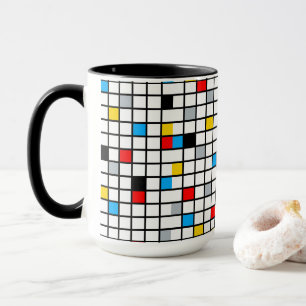 Mondrian Mania Retro Tasse