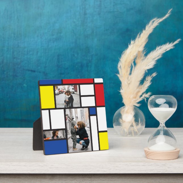 Mondrian Minimalistisch De Stijl Geo Foto Moderne  Fotoplatte (InSitu)