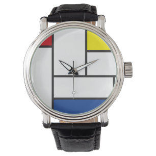 Mondrian Minimalistisch Geometric De Stijl Modern  Armbanduhr