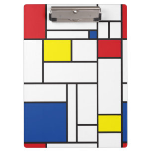 Mondrian Minimalistisch Geometric De Stijl Modern  Klemmbrett