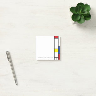 Mondrian Minimalistisch Geometric De Stijl Modern  Post-it Klebezettel