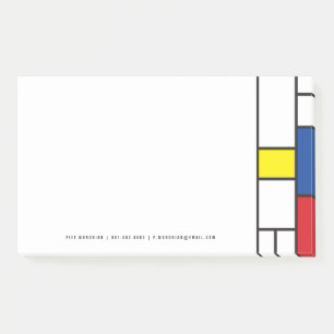 Mondrian Minimalistisch Geometric De Stijl Modern  Post-it Klebezettel