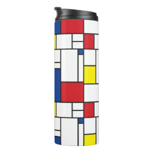 Mondrian Minimalistisch Geometric De Stijl Modern  Thermosbecher