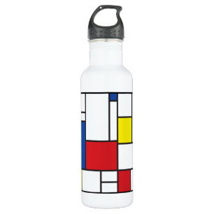 Mondrian Minimalistisch Geometric De Stijl Modern  Trinkflasche