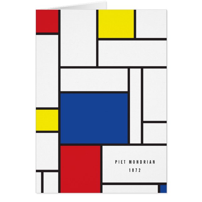 Mondrian Minimalistisch Geometric De Stijl Moderne (Vorne)