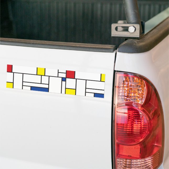 Mondrian Minimalistisch Geometric De Stijl Moderne Autoaufkleber (Auf Lkw)