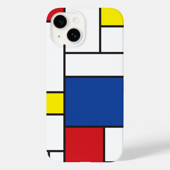 Mondrian Minimalistisch Geometric De Stijl Moderne Case-Mate iPhone Hülle (Rückseite)