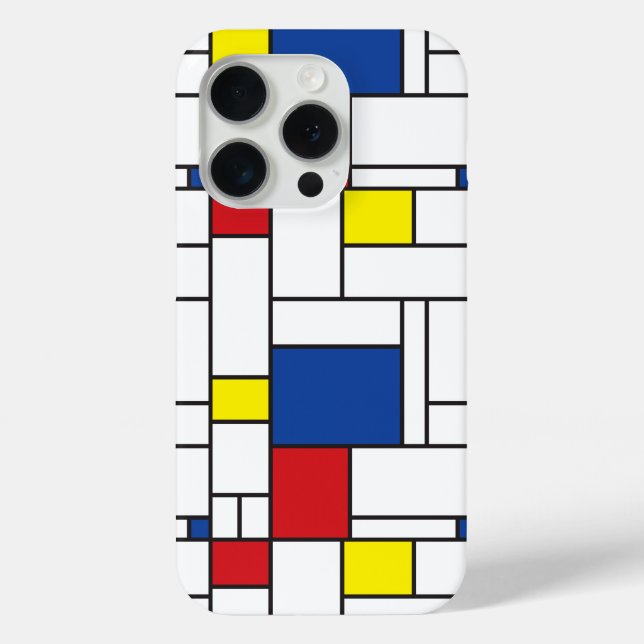 Mondrian Minimalistisch Geometric De Stijl Moderne Case-Mate iPhone Hülle (Rückseite)