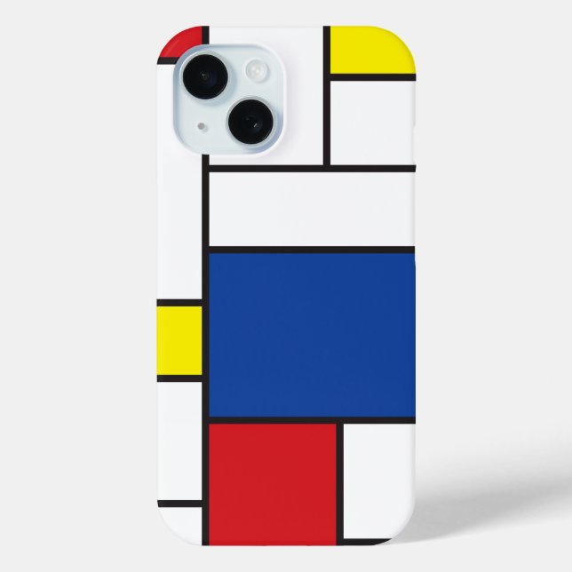 Mondrian Minimalistisch Geometric De Stijl Moderne Case-Mate iPhone Hülle (Rückseite)