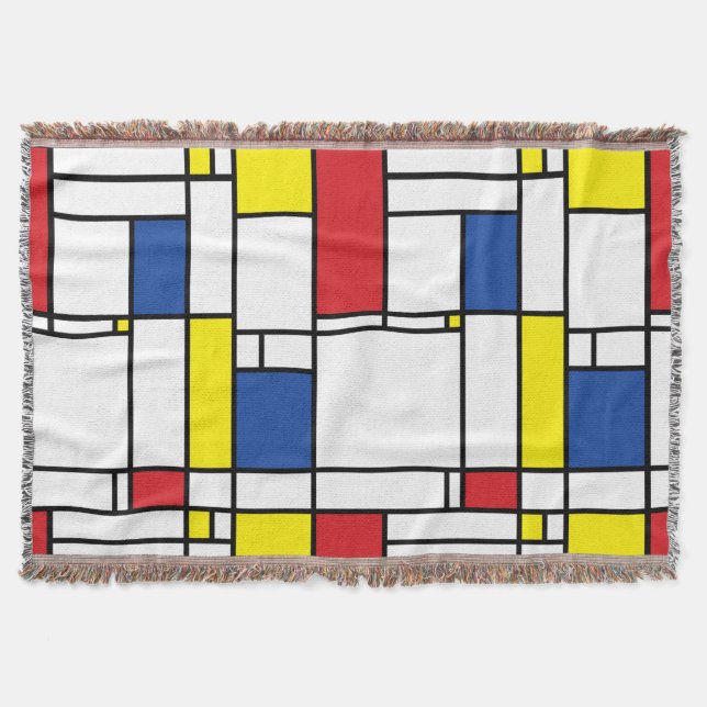 Mondrian Minimalistisch Geometric De Stijl Moderne Decke (Vorderseite)