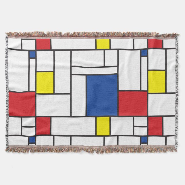 Mondrian Minimalistisch Geometric De Stijl Moderne Decke (Vorderseite)