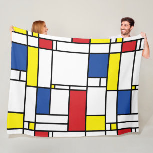Mondrian Minimalistisch Geometric De Stijl Moderne Fleecedecke