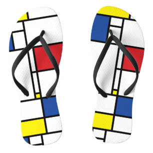 Mondrian Minimalistisch Geometric De Stijl Moderne Flip Flops