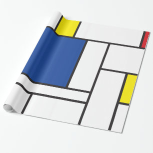 Mondrian Minimalistisch Geometric De Stijl Moderne Geschenkpapier