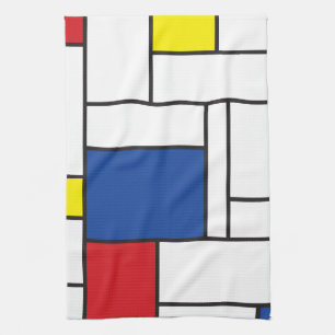 Mondrian Minimalistisch Geometric De Stijl Moderne Geschirrtuch