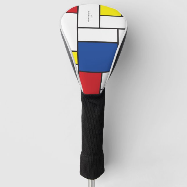 Mondrian Minimalistisch Geometric De Stijl Moderne Golf Headcover (Vorderseite)