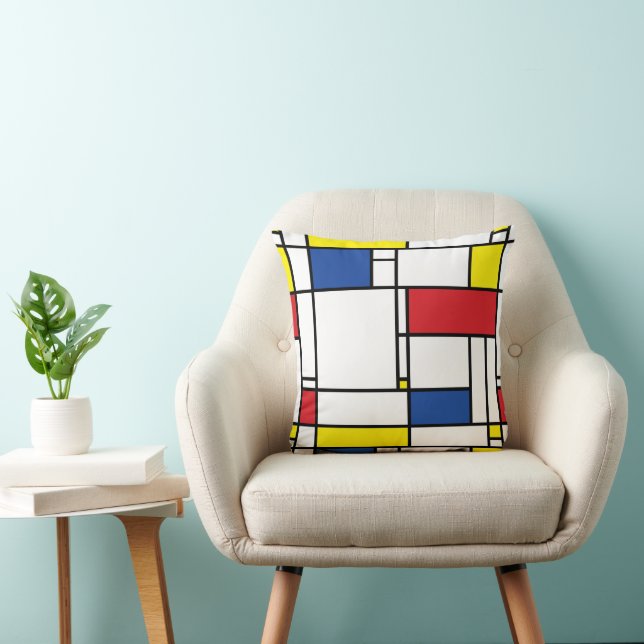 Mondrian Minimalistisch Geometric De Stijl Moderne Kissen (Stuhl )