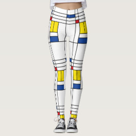 Mondrian Minimalistisch Geometric De Stijl Moderne Leggings