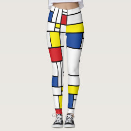 Mondrian Minimalistisch Geometric De Stijl Moderne Leggings