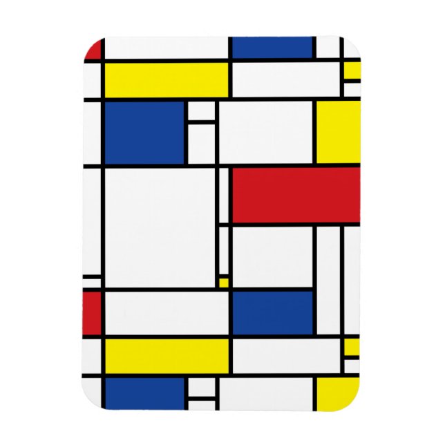 Mondrian Minimalistisch Geometric De Stijl Moderne Magnet (Vertikal)