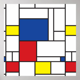 Mondrian Minimalistisch Geometric De Stijl Moderne Poster