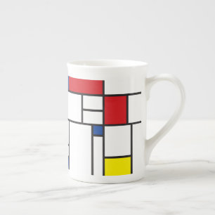 Mondrian Minimalistisch Geometric De Stijl Moderne Prozellantasse