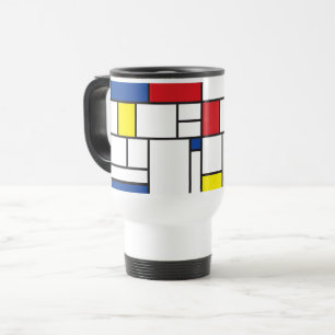 Mondrian Minimalistisch Geometric De Stijl Moderne Reisebecher
