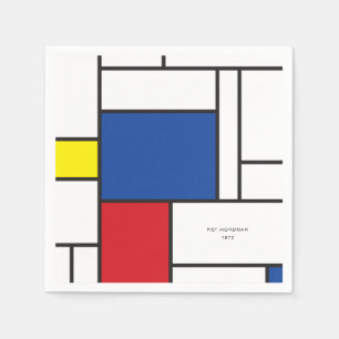 Mondrian Minimalistisch Geometric De Stijl Moderne Serviette