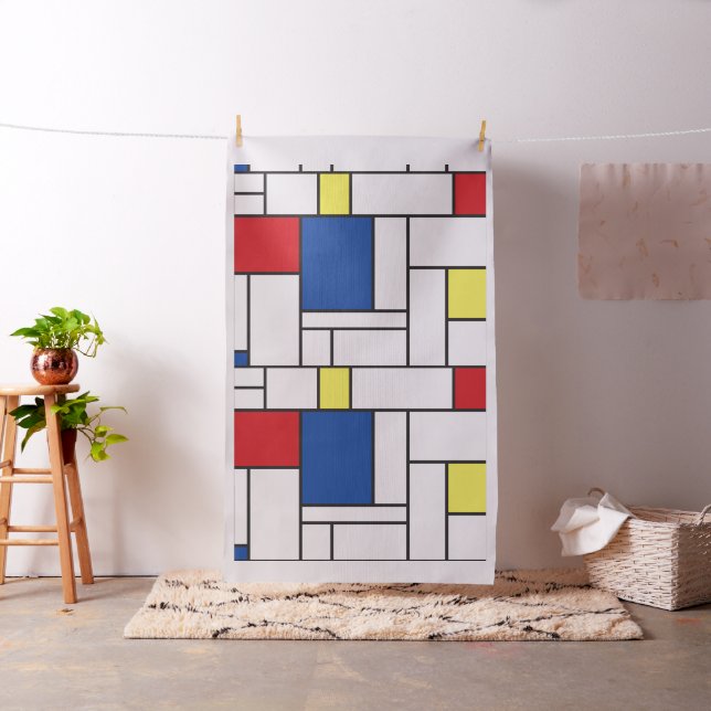 Mondrian Minimalistisch Geometric De Stijl Moderne Stoff (Beispiel)