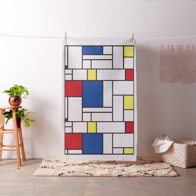 Mondrian Minimalistisch Geometric De Stijl Moderne Stoff (Beispiel)