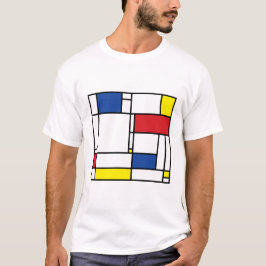 Mondrian Minimalistisch Geometric De Stijl Moderne T-Shirt