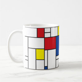 Mondrian Minimalistisch Geometric De Stijl Moderne Tasse
