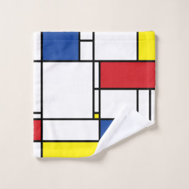 Mondrian Minimalistisch Geometric De Stijl Moderne Waschlappen