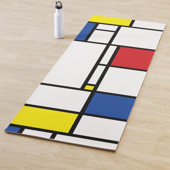 Mondrian Minimalistisch Geometric De Stijl Moderne Yogamatte (Beispiel)