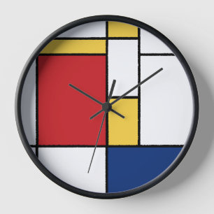 Mondrian Minimalistische Abstrakte Kunstkompositio Uhr