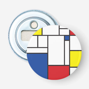 Mondrian Minimalistische Geometrische De-Stijl-Mod Flaschenöffner