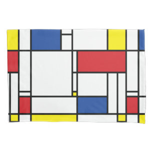 Mondrian Minimalistische Geometrische De-Stijl-Mod Kissenbezug