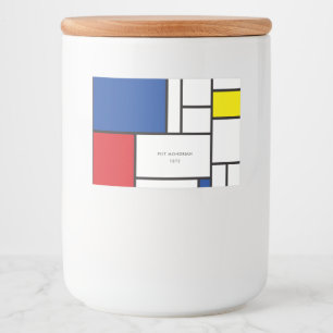 Mondrian Minimalistische Geometrische De Stijl Mod Lebensmitteletikett