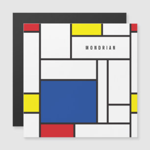 Mondrian Minimalistische Geometrische De-Stijl-Mod Magnetkarte