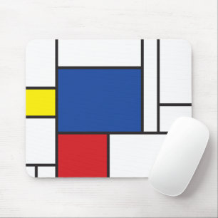 Mondrian Minimalistische Geometrische De-Stijl-Mod Mousepad