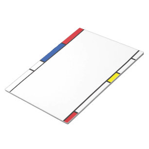 Mondrian Minimalistische Geometrische De-Stijl-Mod Notizblock