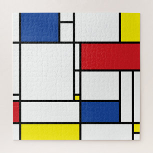 Mondrian Minimalistische Geometrische De-Stijl-Mod Puzzle