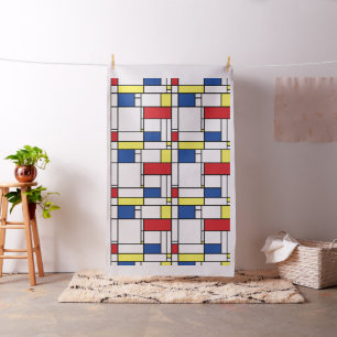 Mondrian Minimalistische Geometrische De-Stijl-Mod Stoff