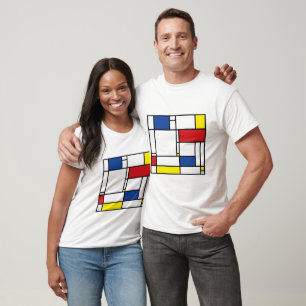 Mondrian Minimalistische Geometrische De-Stijl-Mod T-Shirt