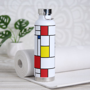 Mondrian Minimalistische Geometrische De-Stijl-Mod Trinkflasche