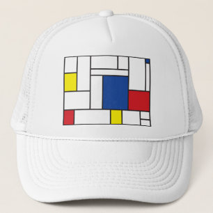 Mondrian Minimalistische Geometrische De-Stijl-Mod Truckerkappe